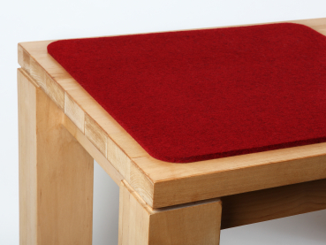 Filz Sitzauflage Maß: 23cm x 34cm  mit abgerundeten Ecken 23cm x 34cm mit abgerundeten Ecken23cm x 34cm mit abgerundeten Ecken
